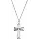 Sterling Silver Crucifix Catholic Cross 24 Necklace Fine Jewelry Gift for Her