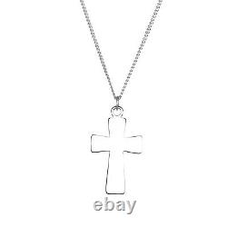 Sterling Silver Crucifix Catholic Cross 24 Necklace Fine Jewelry Gift for Her