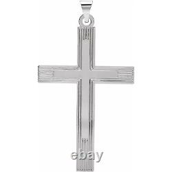 Sterling Silver Crucifix Catholic Cross Pendant Fine Jewelry Gift for Her