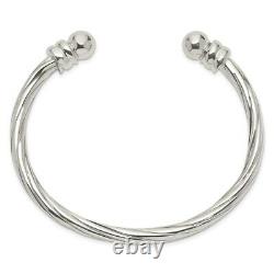 Sterling Silver Cuff Bangle Bracelet Fine Jewelry for Womens Elegant Gift