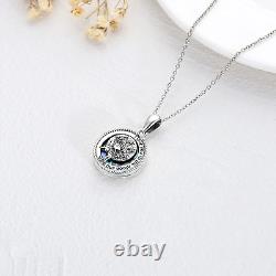 Sterling Silver Dandelion Locket Necklace for Women Dandelion Wish Jewelry Gifts