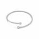 Sterling Silver Flex Bangle Bracelet Removable Silver Bead Ends Jewelry Gift