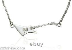 Sterling Silver Guitar Necklace Mens Guitar Gifts Guys UK Made Music Jewellery