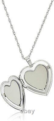 Sterling Silver Heart Mom Locket Necklace 18 Engraved Jewelry Gift for Women