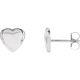 Sterling Silver Heart Stud Earrings Fine Jewelry Gift for Women