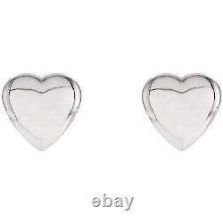 Sterling Silver Heart Stud Earrings Fine Jewelry Gift for Women