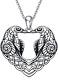 Sterling Silver Irish Celtic Knot Ravens Heart Necklace Good Luck Jewelry Gift
