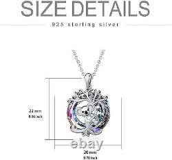 Sterling Silver Koala With Crystal Pendant Necklace Jewelry Gifts for Women 20