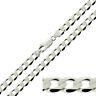 Sterling Silver Mens Flat Curb Link 6.8mm Chain Necklace 20 22 24 inch