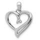 Sterling Silver Rhodium Diamond Heart Pendant Jewelry for Womens Gifts