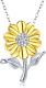 Sunflower Necklace 925 Sterling Silver Sunflower Jewelry Sunflower Gift Summer J