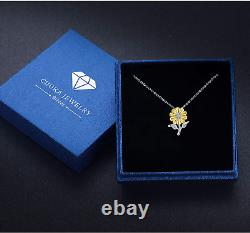 Sunflower Necklace 925 Sterling Silver Sunflower Jewelry Sunflower Gift Summer J