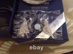 Swarovski Stardust Deluxe Set, Bracelet Fit Earrings Silver Crystal 5184494 New
