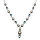 Thanks Giving Gift Pearl Blue Topaz Gemstone Jewelry 925 Silver Necklace NK-5158
