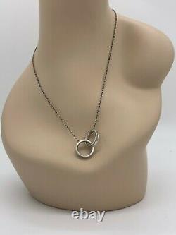 Tiffany & Co. Necklace Circle Silver 925 602516 Interlocking Rings with gift bag