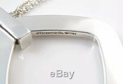 Tiffany & Co Necklace Sterling Silver Jewelry Accessory Gift Pendant 1837 Square