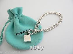 Tiffany & Co Silver Shopping Bag Bracelet Cable Link 7.5 Inch Jewelry Gift 925