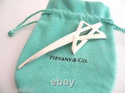 Tiffany & Co Star Brooch Pin Silver Picasso Shooting Star Jewelry Pouch Gift 925