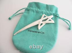 Tiffany & Co Star Brooch Pin Silver Picasso Shooting Star Jewelry Pouch Gift 925