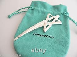 Tiffany & Co Star Brooch Pin Silver Picasso Shooting Star Jewelry Pouch Gift 925