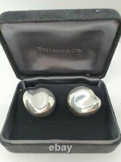 Tiffany & Co Sterling Silver 925 Elsa Peretti Earrings with Jewellery gift box