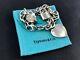 Tiffany & Co Sterling Silver Heart Tag Bracelet with Lock & Gift Box Charms 7