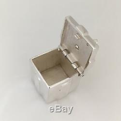 Tiffany & Co Sterling Silver Miniature Trinket Gift Box Jewelry Container