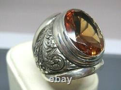 Turkish Handmade Jewelry 925 Sterling Silver Alexandrite Stone Men Ring Sz 10