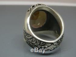 Turkish Handmade Jewelry 925 Sterling Silver Alexandrite Stone Men's Ring Sz 10