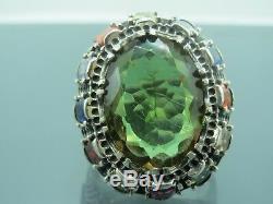 Turkish Handmade Jewelry 925 Sterling Silver Alexandrite Stone Men's Ring Sz 11