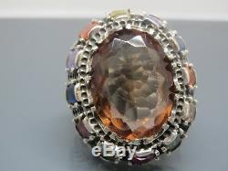 Turkish Handmade Jewelry 925 Sterling Silver Alexandrite Stone Men's Ring Sz 11