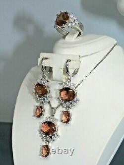 Turkish Handmade Jewelry 925 Sterling Silver Alexandrite Stone Women Earring Set