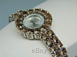 Turkish Handmade Jewelry 925 Sterling Silver Alexandrite Stone Women Wristwatch
