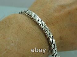 Turkish Handmade Jewelry 925 Sterling Silver Braid Design Men Bracelet