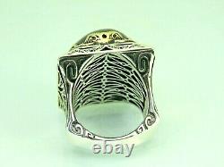 Turkish Handmade Jewelry 925 Sterling Silver Emerald Stone Men Ring Sz 11