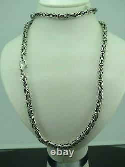 Turkish Handmade Jewelry 925 Sterling Silver King Chain Men Necklace