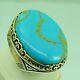 Turkish Handmade Jewelry 925 Sterling Silver Turquoise Stone Men Ring Sz 10