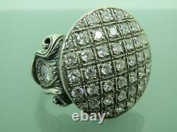 Turkish Handmade Jewelry 925 Sterling Silver Zircon Stone Men Ring All Sz
