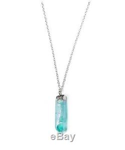 Turquoise Angel Quartz Crystal Stone Necklace-Boho Aura Silver Rainbow-Gift
