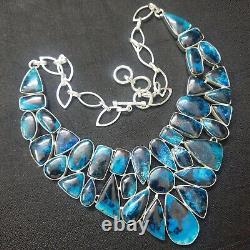 Turquoise Gemstone 925 Silver Plated Stunning Necklace Jewelry Gift for her