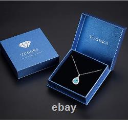 Turquoise Jewelry Gifts for Women Sterling Silver Turquoise Necklace Teardrop Da