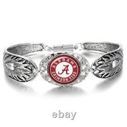 University Alabama Crimson Tide Womens Elegant Silver Bracelet Jewelry Gift D3