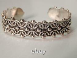 VINTAGE MEXICAN TAXCO STERLING SILVER colonial design BRACELET MINT XLNT GIFT