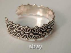 VINTAGE MEXICAN TAXCO STERLING SILVER colonial design BRACELET MINT XLNT GIFT