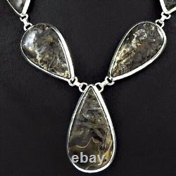 Valentine Gift 925 Silver Jewelry Natural Turkish Agate Necklace Q1