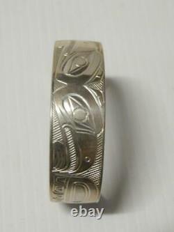 Vintage Alaska Haida Nw Coast Indian Sterling Silver Figural Bracelet A+ Gift