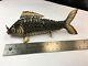 Vintage Chinese Silver Enamel Brown Fish Rare Antique Gift Jewelry Precious 925