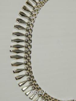 Vintage Mexican Sterling Silver Modernist Necklace Mint Great Gift