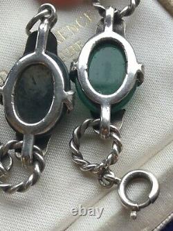 Vintage Sterling Silver Scottish Agate Bracelet Wonderful Quality Gift Idea