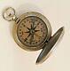 Vintage working Compass Wittnauer Pendant groom gift Silver Hunter case